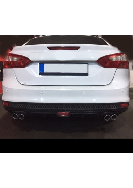 Ford Focus 3 Uyumlu Body Kit Difüzör 4 Çıkış Siyah Yuvarlak