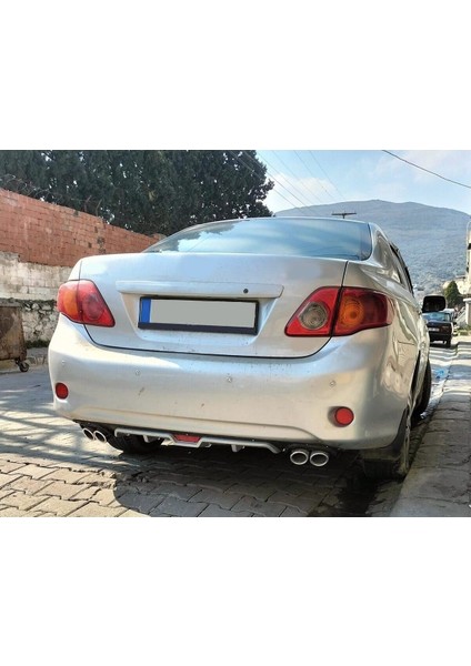 Toyota Corolla 06-12 Uyumlu Body Kit Difüzör 4 Çıkış Gri Yuvarlak fiyatları