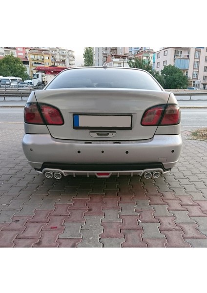 Oto h.i.t. Nissan Primera Uyumlu Body Kit Difüzör 4 Çıkış Yuvarlak Gri Model 1