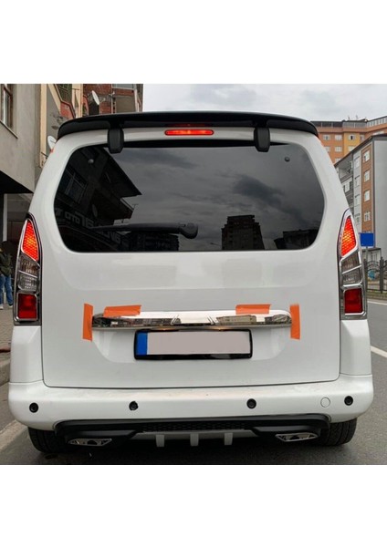 Citroen Berlingo Uyumlu Body Kit Difüzör 2 Çıkış Gri Kare fiyatları