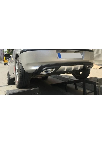 Ford Focus 3 Uyumlu Body Kit Difüzör 2 Çıkış Gri Kare modelleri