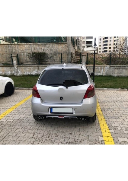Toyota Yaris Uyumlu Body Kit Difüzör 4 Çıkış Gri Yuvarlak fiyatları