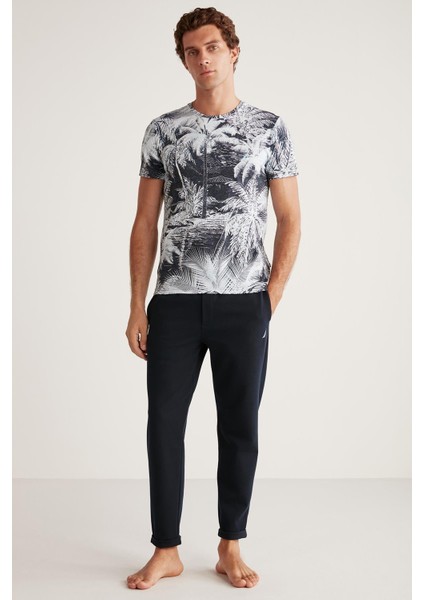 Nautica Palmiye Desenli Pijama Takımı