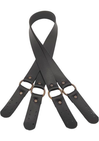 Haledört Model Suni Deri Çift Sap Siyah Renk Antik Metalli fiyatları