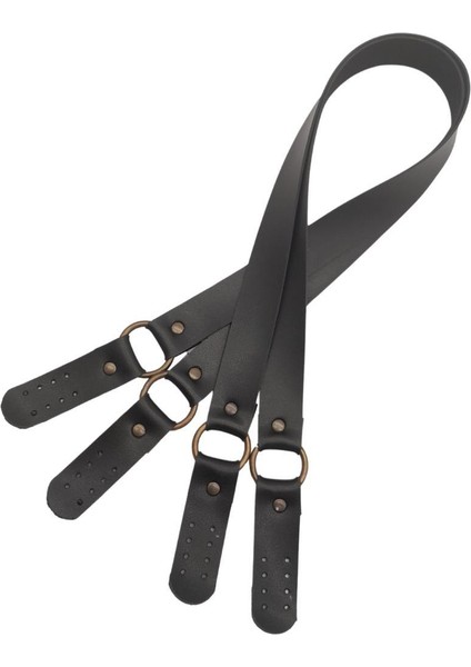Haledört Model Suni Deri Çift Sap Siyah Renk Antik Metalli modelleri