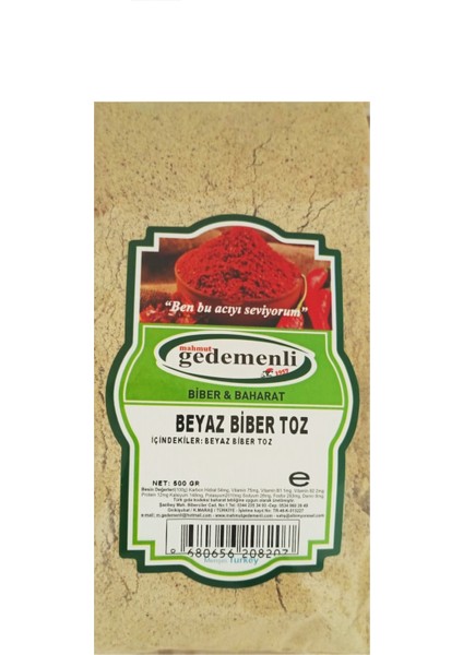 Beyaz Biber Toz 500GR