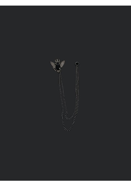 Ceket Aksesuarı Metal Yaka Iğnesi Zinciri (Unisex)