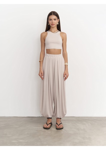 Casey Taş Crop Pantolon Takım
