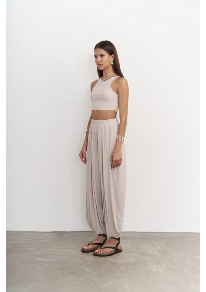Casey Taş Crop Pantolon Takım