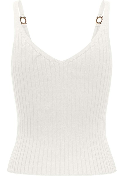 Onlalıcıa S/l Detaıl V-Neck Top Knt 15318057