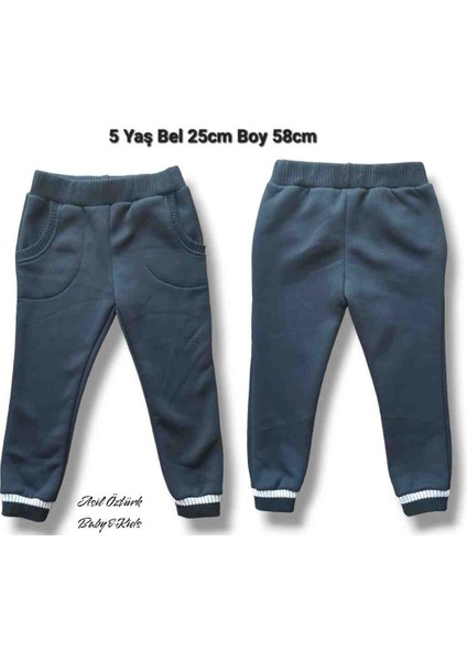 Kız Erkek Bebek Çocuk Kışlık Polar Cepli Alt Eşofman Pantolon Içi Şardonlu modelleri