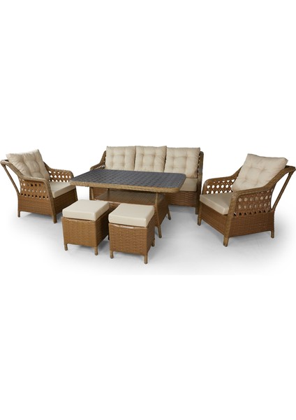 Vırgınıa Premıum Serıes 3+1+1 Balkon&bahçe Mobilya Takımı