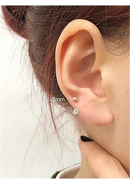 Cerrahi Çelik Piercing Küpe Zirkon Taşlı ve Toplu Halka Model
