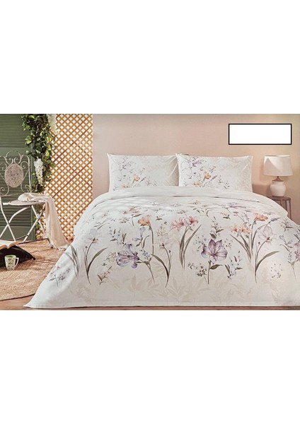 White Lily Çift Kişilik Pike Takımı Ranforce Lila