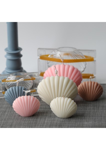 Kare Bubble, Büyük Istiridye, Düğüm ,minik Bubble Silikon Mum Kalıbı Seti