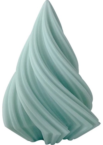 Küçük Dönen Konik Kavisli Silikon Mum Kalıbı