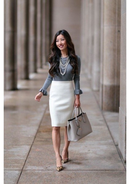 Ofis Şıklıı Scuba Kumaş Kalem Etek fiyatları