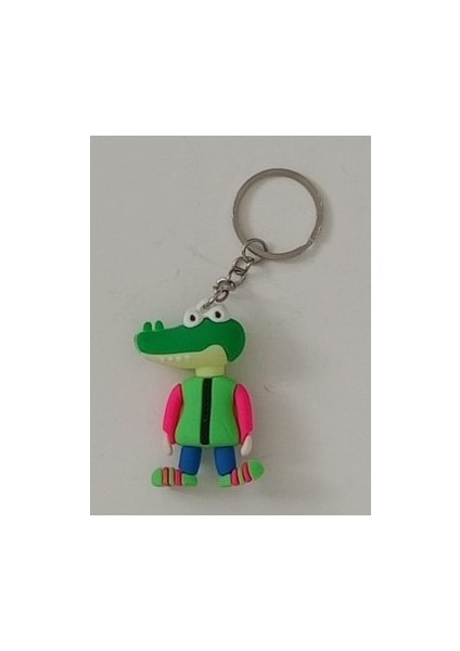 Timsah Desenli Anahtarlık Plastik