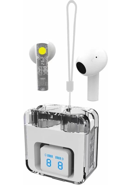 X-Trust D03 Şeffaf Kasa Bluetooth Kulaklık Bt 5.3