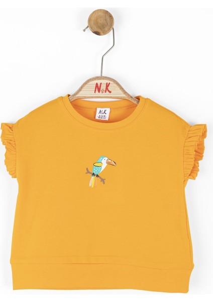 Nk Turuncu Papağan Baskılı T-Shirt (1-4 Size) fiyatları