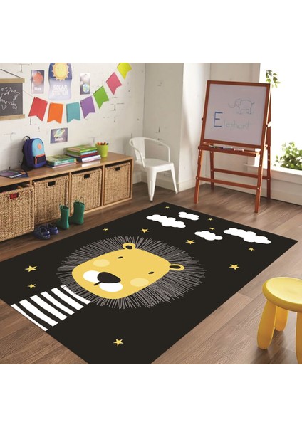 Dijital Baskılı Kaymaz Taban Yıkanabilir Eğlenceli Eğitici Çocuk Odası Halısı, N-Çocuk-25-Antrasit, fiyatları