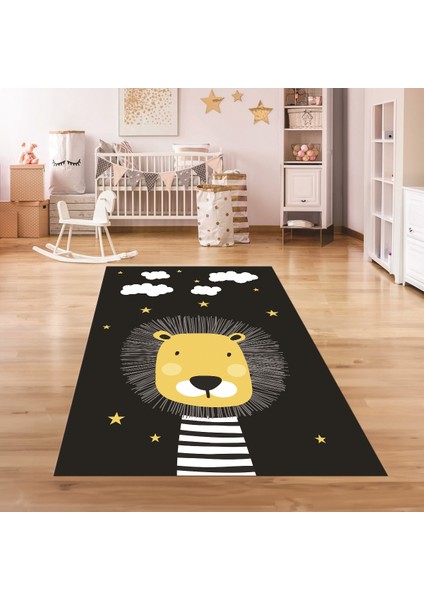 Dijital Baskılı Kaymaz Taban Yıkanabilir Eğlenceli Eğitici Çocuk Odası Halısı, N-Çocuk-25-Antrasit, modelleri