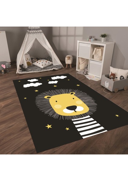 Dijital Baskılı Kaymaz Taban Yıkanabilir Eğlenceli Eğitici Çocuk Odası Halısı, N-Çocuk-25-Antrasit, fırsatları