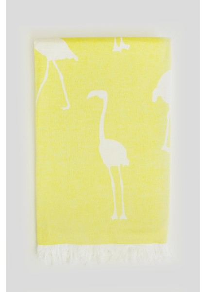 Flamingo Desen Jakarlı Peştamal