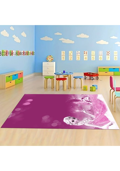 Dijital Baskılı Kaymaz Taban Yıkanabilir Eğlenceli Eğitici Çocuk Odası Halısı, N-Çocuk-43-Mor, modelleri