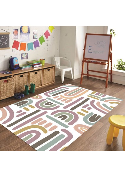 Dijital Baskılı Kaymaz Taban Yıkanabilir Eğlenceli Eğitici Çocuk Odası Halısı, N-Çocuk-26-Renkli, fiyatları