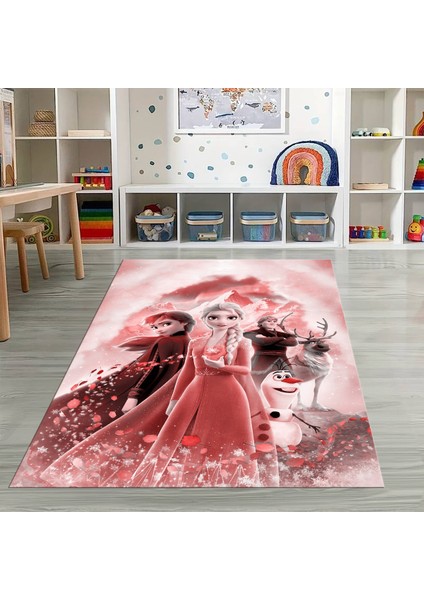 Dijital Baskılı Kaymaz Taban Yıkanabilir Eğlenceli Eğitici Çocuk Odası Halısı, N-Çocuk-42-Kırmızı, fırsatları