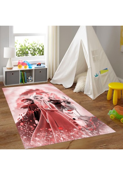 Dijital Baskılı Kaymaz Taban Yıkanabilir Eğlenceli Eğitici Çocuk Odası Halısı, N-Çocuk-42-Kırmızı, indirimleri