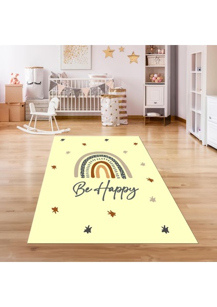 Dijital Baskılı Kaymaz Taban Yıkanabilir Eğlenceli Eğitici Çocuk Odası Halısı, N-Çocuk-14-Sarı, indirimleri