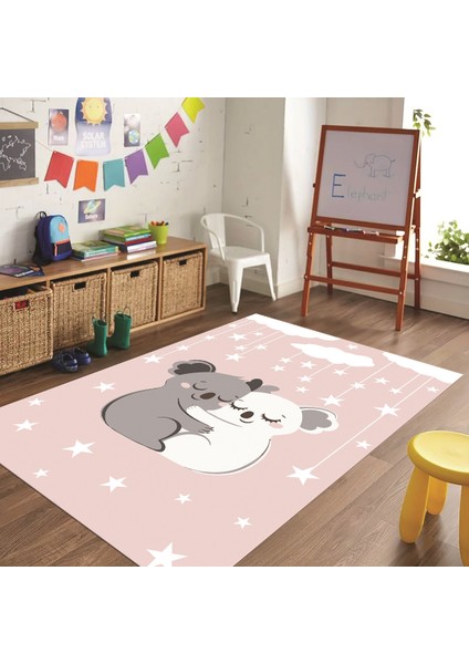 Dijital Baskılı Kaymaz Taban Yıkanabilir Eğlenceli Eğitici Çocuk Odası Halısı, N-Çocuk-22-Pembe, fiyatları