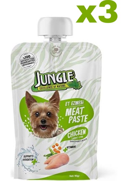 Köpek Et Ezmesi Tavuklu&havuçlu 3 Adet (1X90GR)