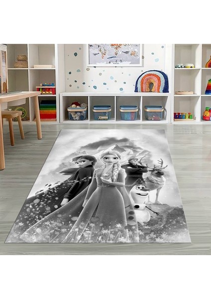 Dijital Baskılı Kaymaz Taban Yıkanabilir Eğlenceli Eğitici Çocuk Odası Halısı, N-Çocuk-42-Gri, fırsatları