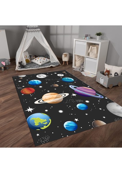 Dijital Baskılı Kaymaz Taban Yıkanabilir Eğlenceli Eğitici Çocuk Odası Halısı, N-Çocuk-38-Antrasit, fiyatları