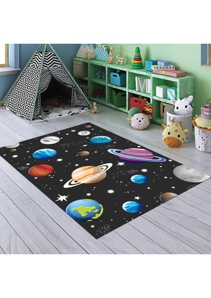 Dijital Baskılı Kaymaz Taban Yıkanabilir Eğlenceli Eğitici Çocuk Odası Halısı, N-Çocuk-38-Antrasit, modelleri