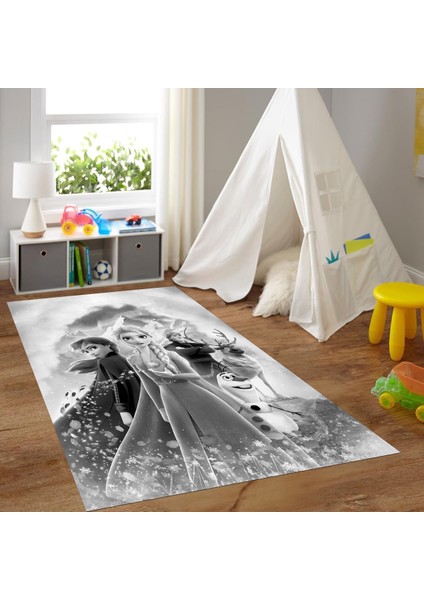 Dijital Baskılı Kaymaz Taban Yıkanabilir Eğlenceli Eğitici Çocuk Odası Halısı, N-Çocuk-42-Gri, indirimleri