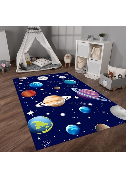 Dijital Baskılı Kaymaz Taban Yıkanabilir Eğlenceli Eğitici Çocuk Odası Halısı, N-Çocuk-38-Lacivert, fiyatları