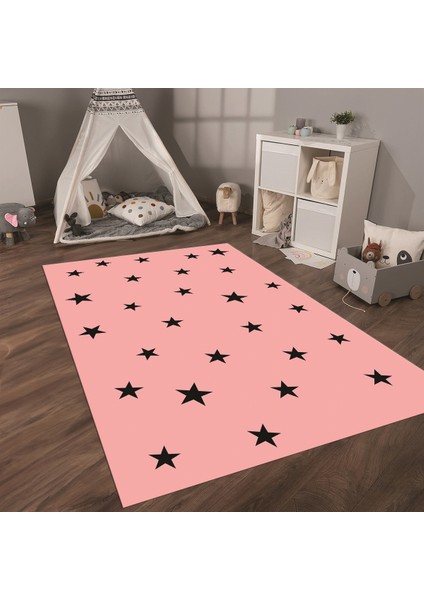 Dijital Baskılı Kaymaz Taban Yıkanabilir Eğlenceli Eğitici Çocuk Odası Halısı, N-Çocuk-32-Pembe, modelleri