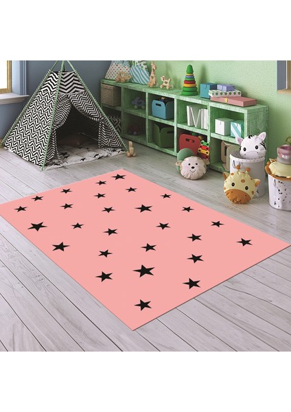 Dijital Baskılı Kaymaz Taban Yıkanabilir Eğlenceli Eğitici Çocuk Odası Halısı, N-Çocuk-32-Pembe, fırsatları