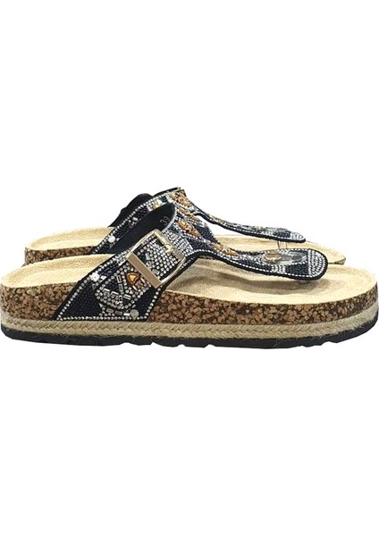 Taşlı Dolgu Topuk Anatomik Parmak Arası Kadın Terlik fiyatları