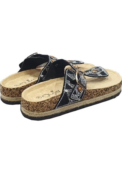 Taşlı Dolgu Topuk Anatomik Parmak Arası Kadın Terlik modelleri