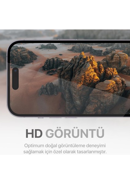 Apple iPhone 15 Pro-Anti-Statik-Privacy Hayalet Temperli Ekran Koruyucu