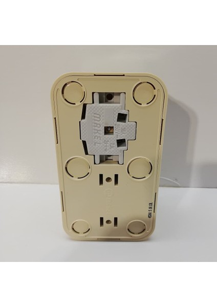 Makel Sıva Üstü Krem Anahtar+Topraklı Priz 452A1