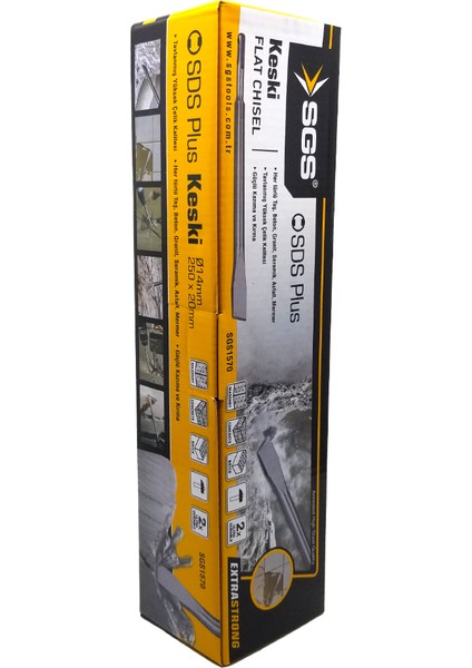 20X250 Beton Kırıcı Yassı Keski Sds Plus Uç / 10 Adet fiyatları