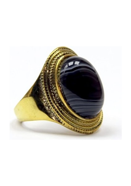 Doğal Taş Yemen Akik Doğal Taşlı Ayarlanabilir Yüzük EUY1SYA indirimleri