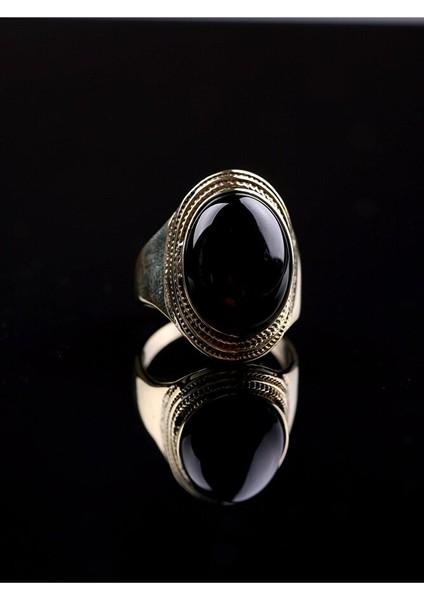 Doğal Taş Oniks Doğal Taşlı Ayarlanabilir Yüzük Euyos fiyatları