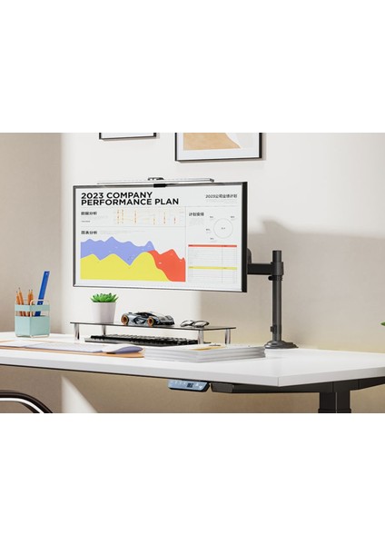 H100 17"-30" Amortisörlü 2-9 kg Monitör Tutucu Kol Stand